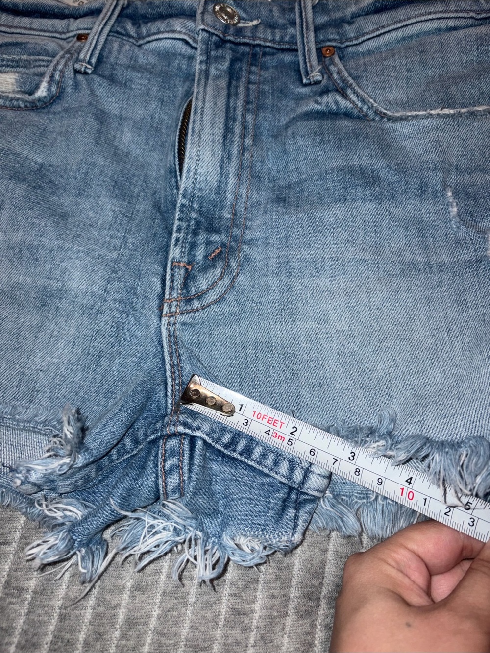 Mother Embroidered Floral Denim Shorts - Blue size 26 - Picture 14 of 14
